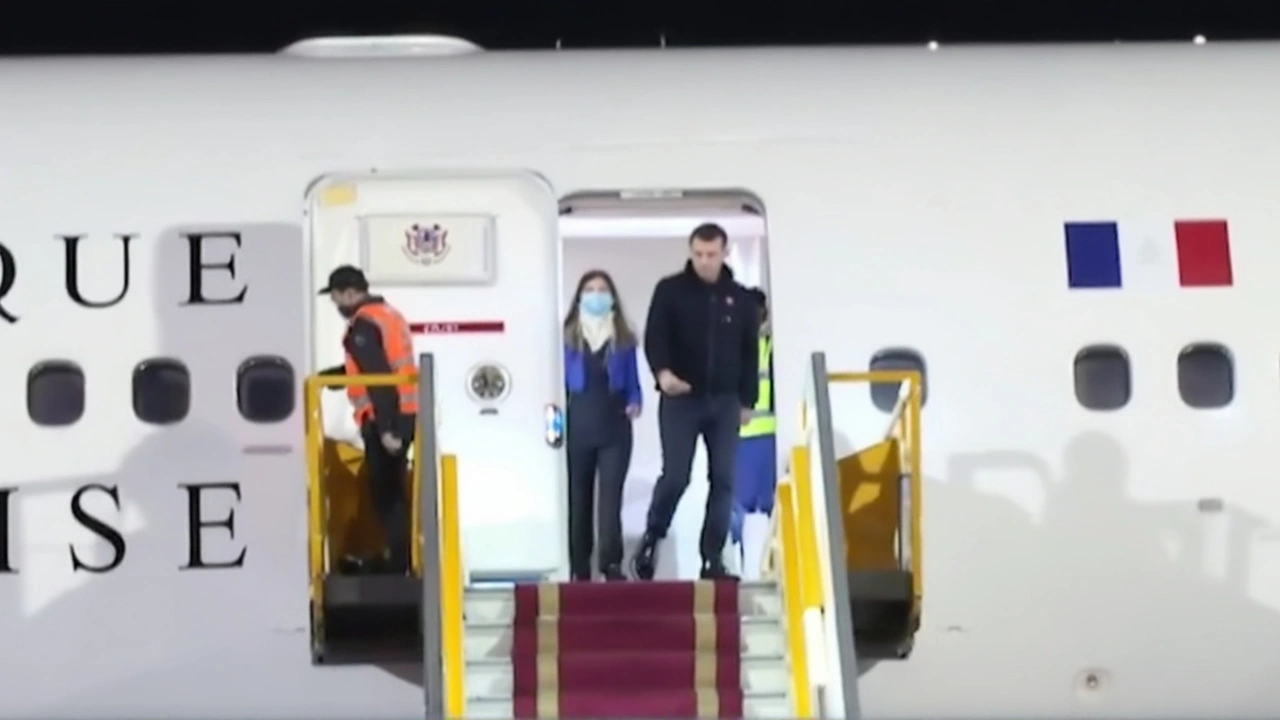 French President Macron's Playful Airport Moment with Wife Steals Spotlight from Vietnam Visit